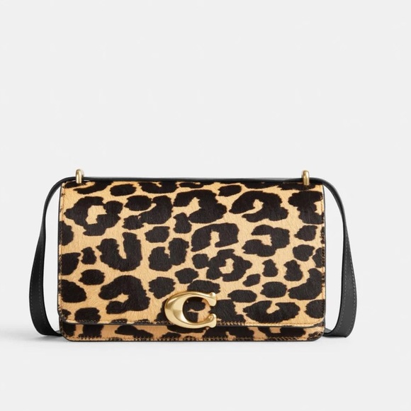 🔥Coach Bandit Shoulder Bag With Leopard Print Haircalf - Picture 3 of 13
